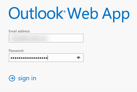 Melden Sie sich an der Outlook Web App an
